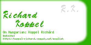 richard koppel business card