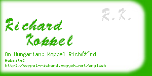 richard koppel business card